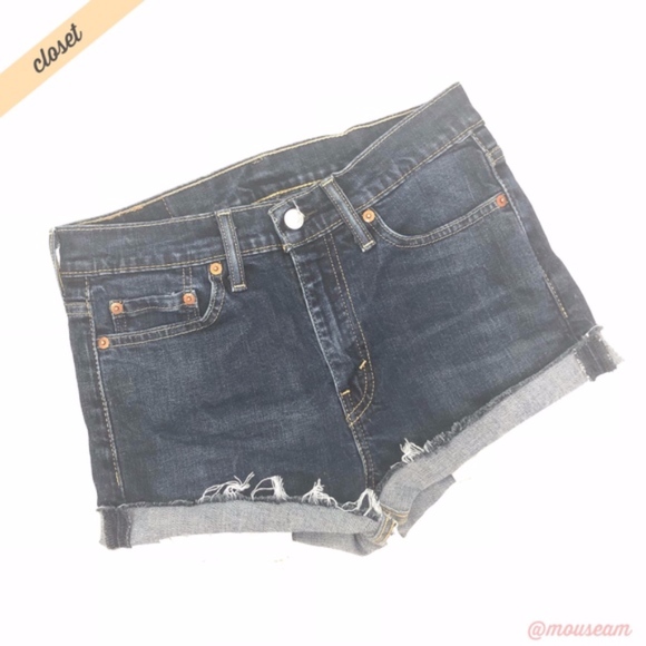Levi's Pants - [Levi’s] 510 High-Rise Dark Wash Cut Off Shorts